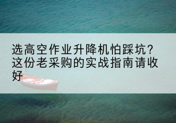 观山湖高空作业升降机厂家推荐-选高空作业升降机怕踩坑？这份老采购的实战指南请收好